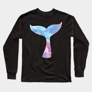 Watercolor Mermaid Tail Long Sleeve T-Shirt